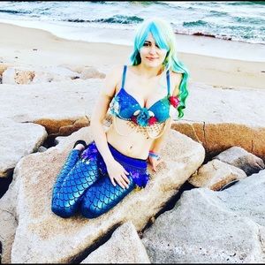 Hand made mermaid bra and pants